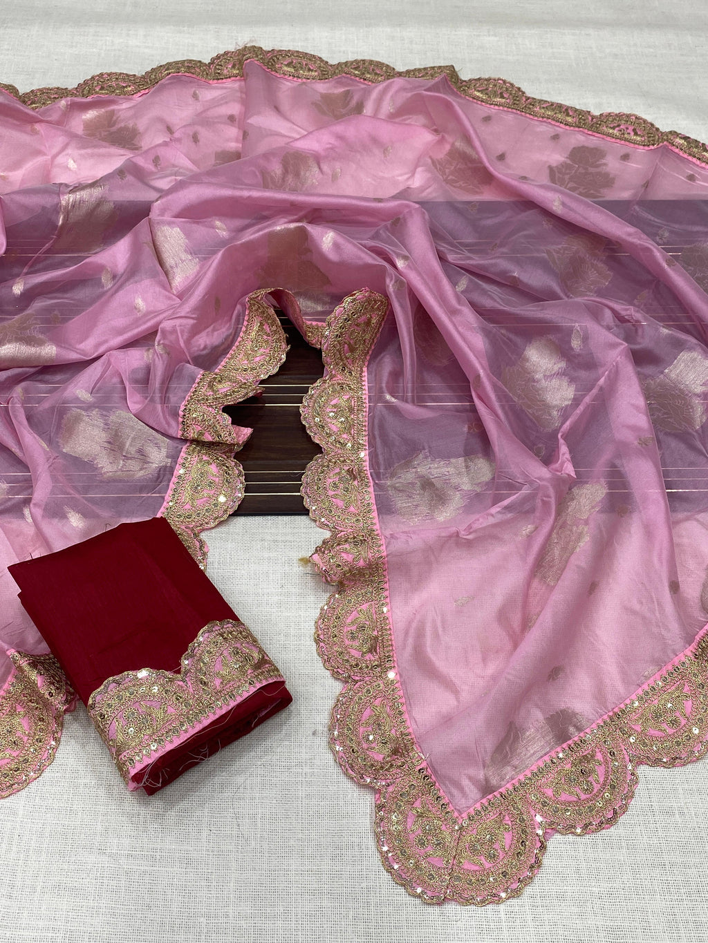Hooriya fashions - soft veaving organza