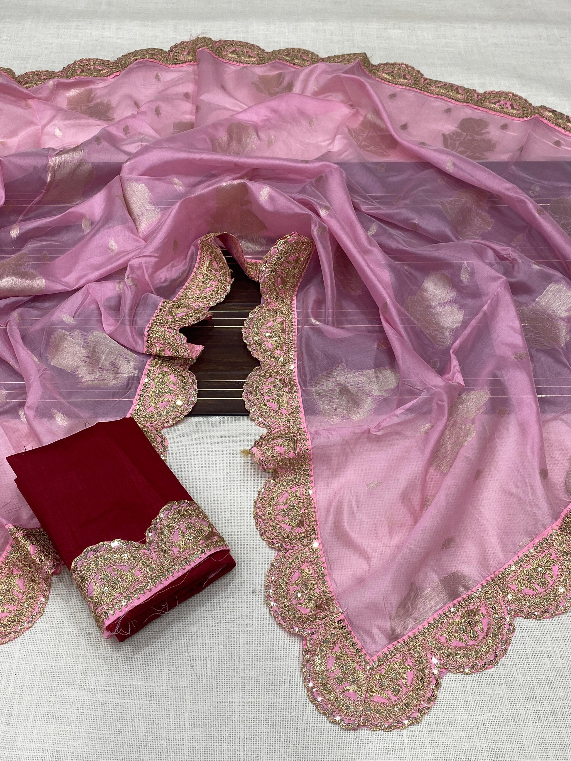 Hooriya fashions - soft veaving organza