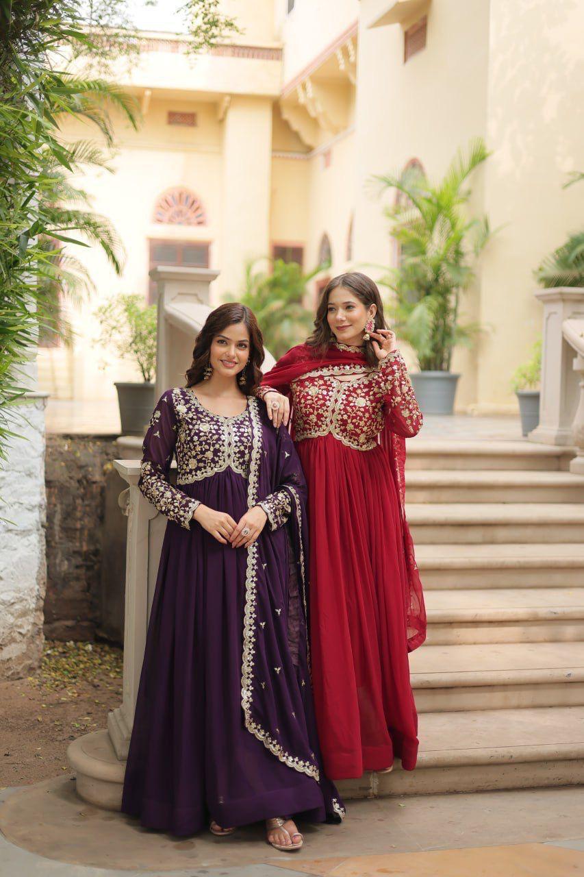 Hooriya fashions -  Faux Blooming With Sequins-Multi suits