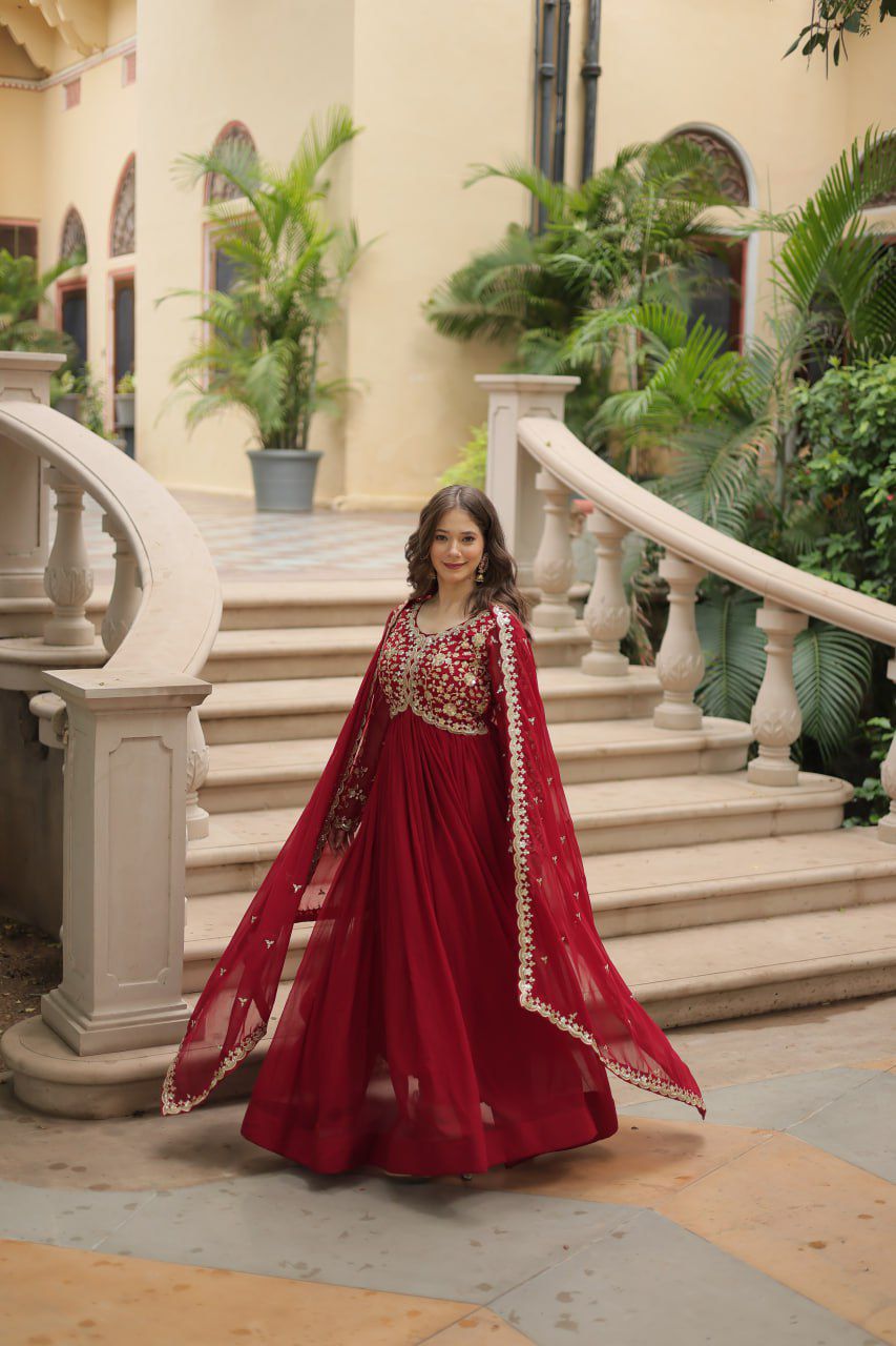 Hooriya fashions -  Faux Blooming With Sequins-Multi suits