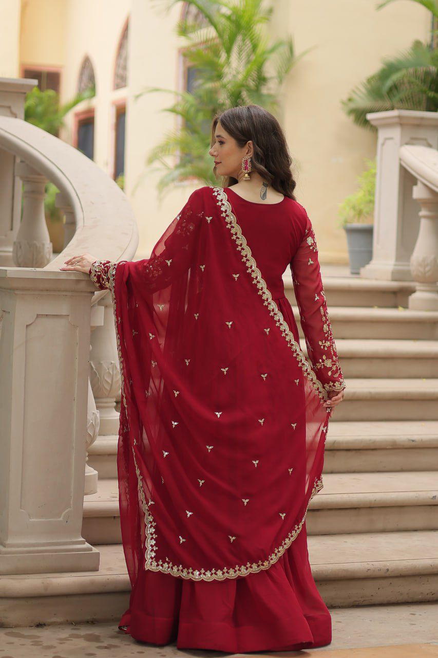 Hooriya fashions -  Faux Blooming With Sequins-Multi suits
