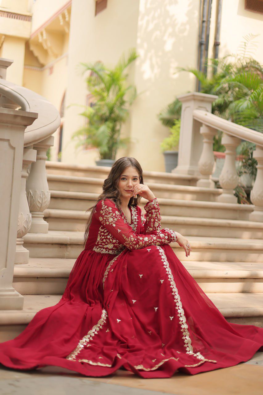 Hooriya fashions -  Faux Blooming With Sequins-Multi suits