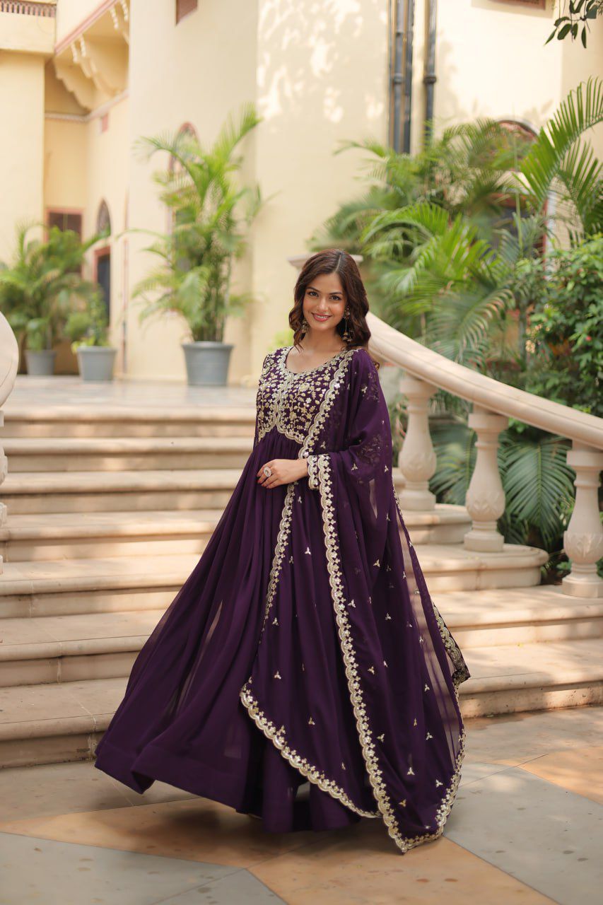 Hooriya fashions -  Faux Blooming With Sequins-Multi suits