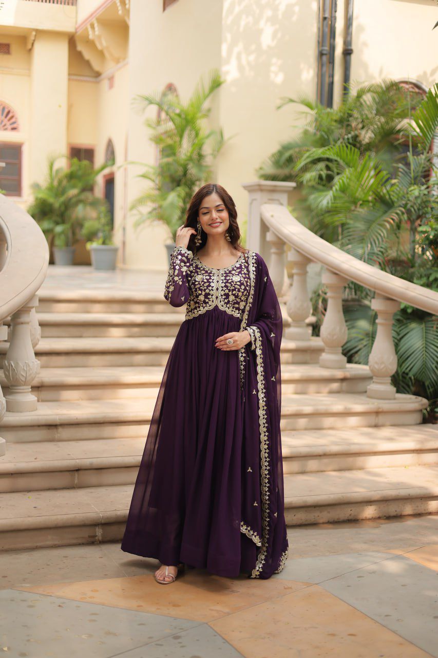 Hooriya fashions -  Faux Blooming With Sequins-Multi suits