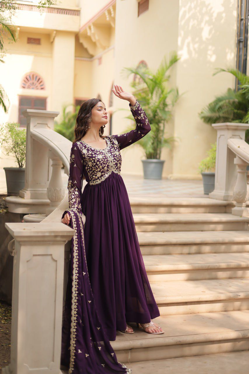Hooriya fashions -  Faux Blooming With Sequins-Multi suits