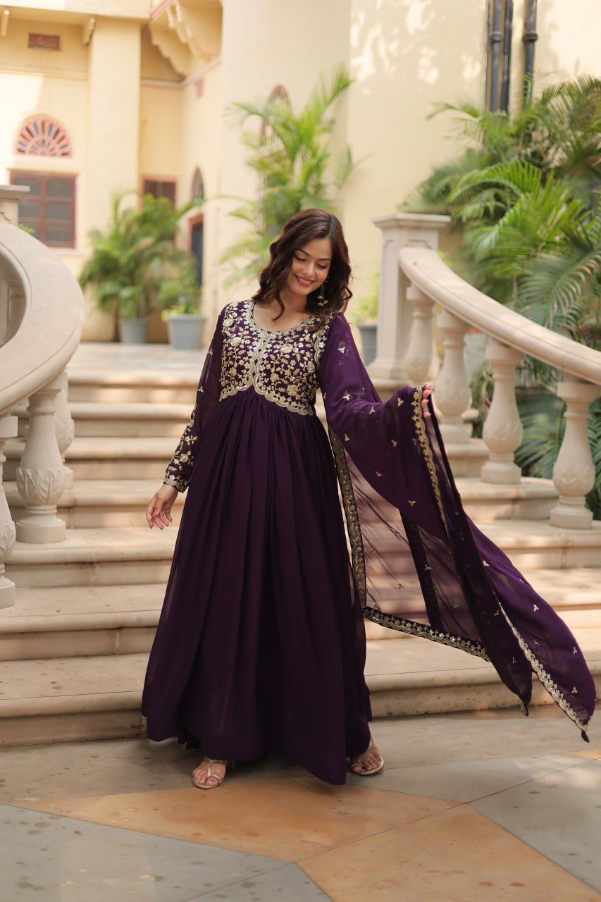 Hooriya fashions -  Faux Blooming With Sequins-Multi suits
