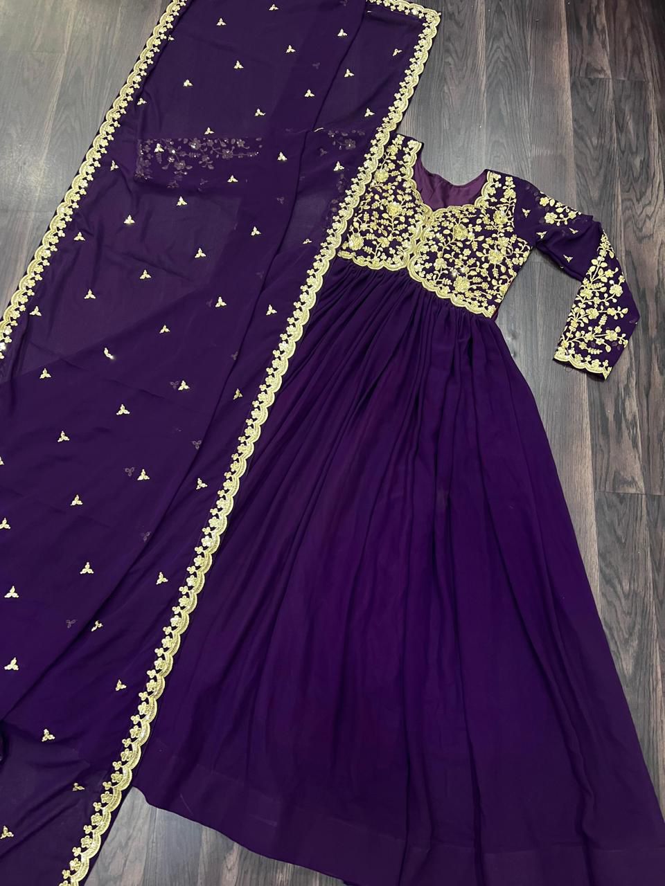 Hooriya fashions -  Faux Blooming With Sequins-Multi suits