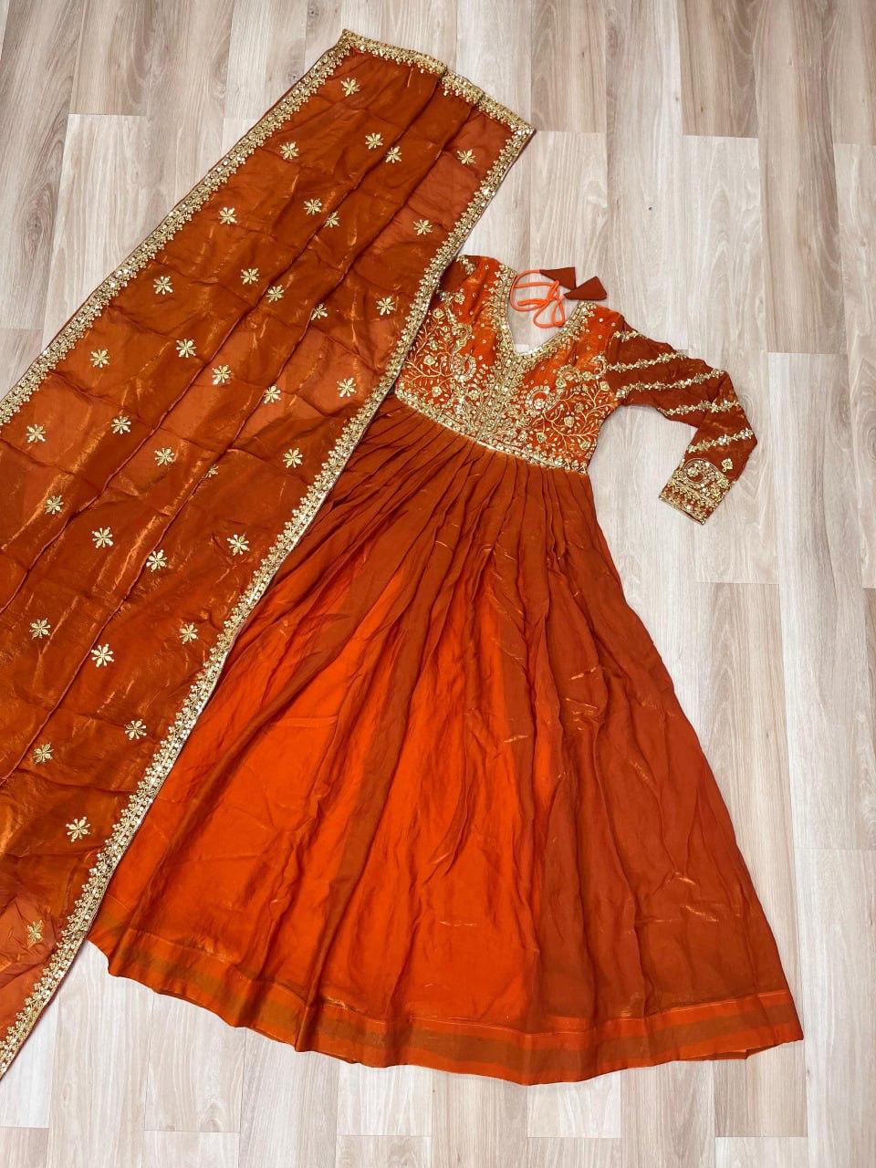 Hooriya fashions - Fendy Fabric With Zari &amp; Sequins Embroidered work suits