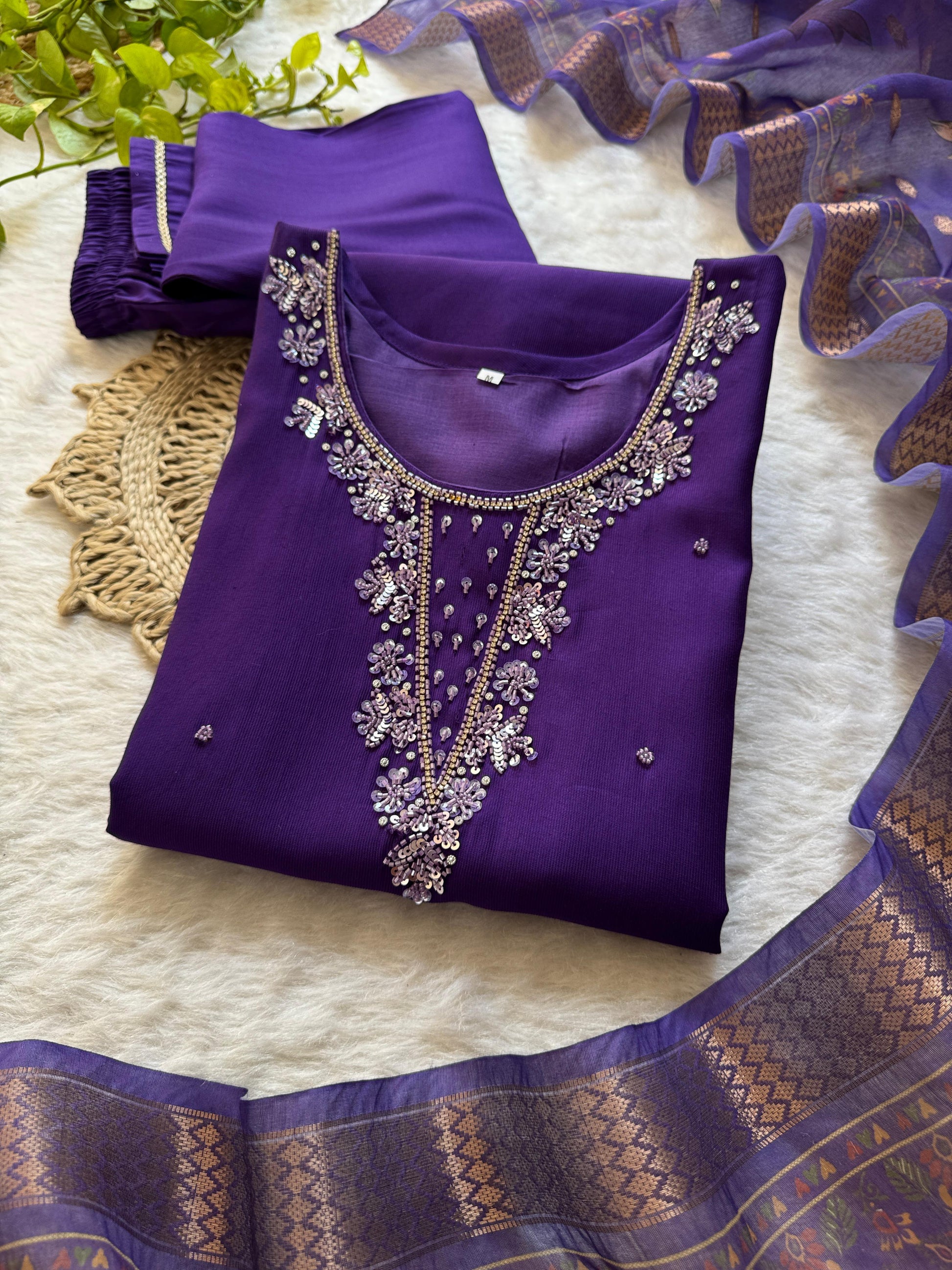 Hooriya fashions - Designers Kurti Pent Dupatta 3 pic Set