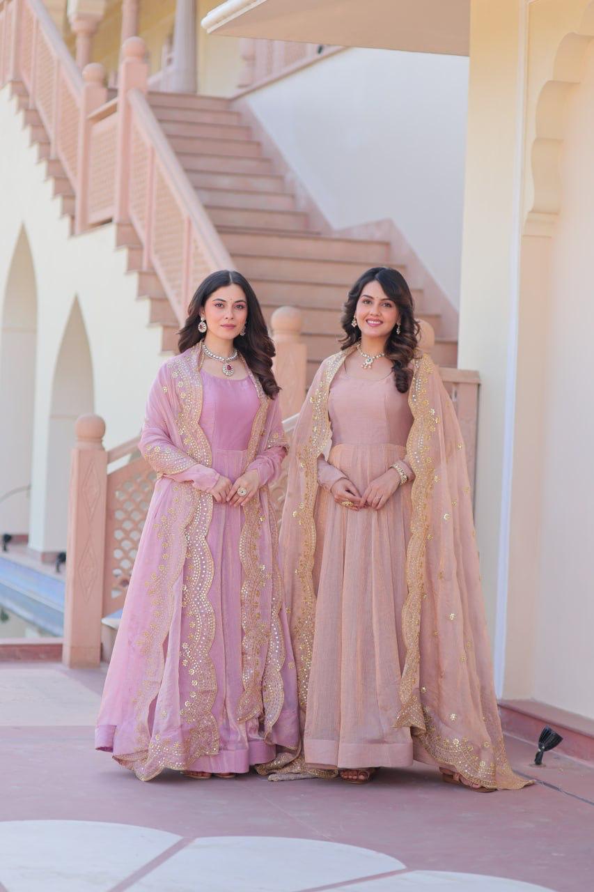 Hooriya fashions - Fendy Chiffon with 12 Kali Stitched suits
