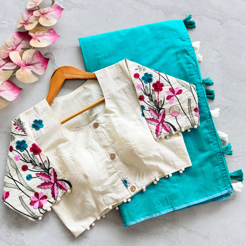 Hooriya fashions - Mulmul chanderi saree