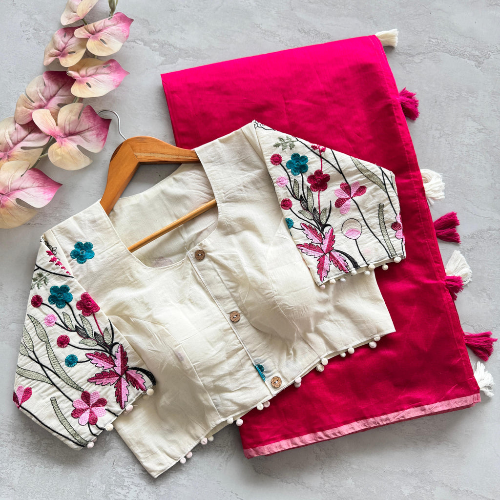 Hooriya fashions - Mulmul chanderi saree