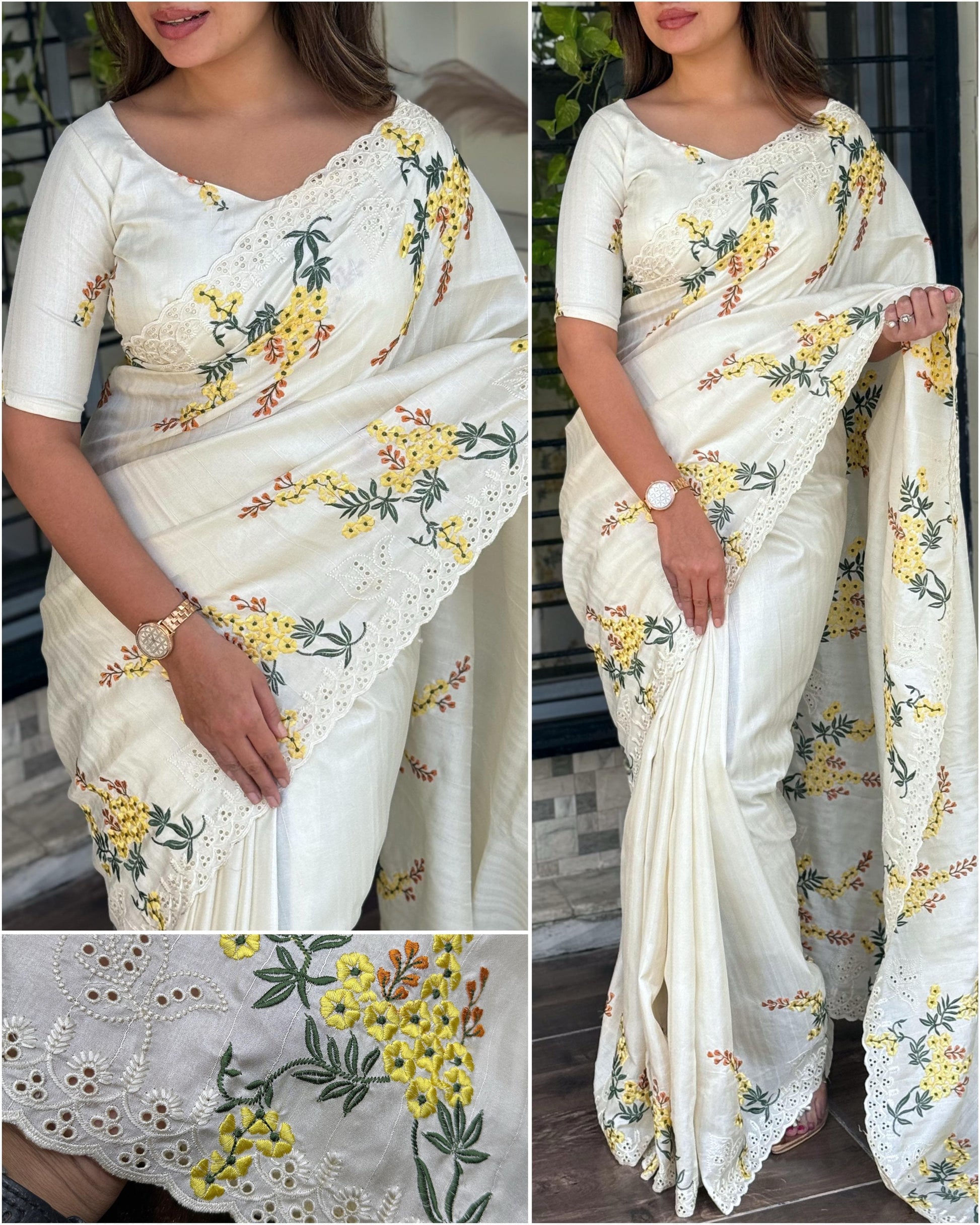 Hooriya fashions - Tusser cotton sarees