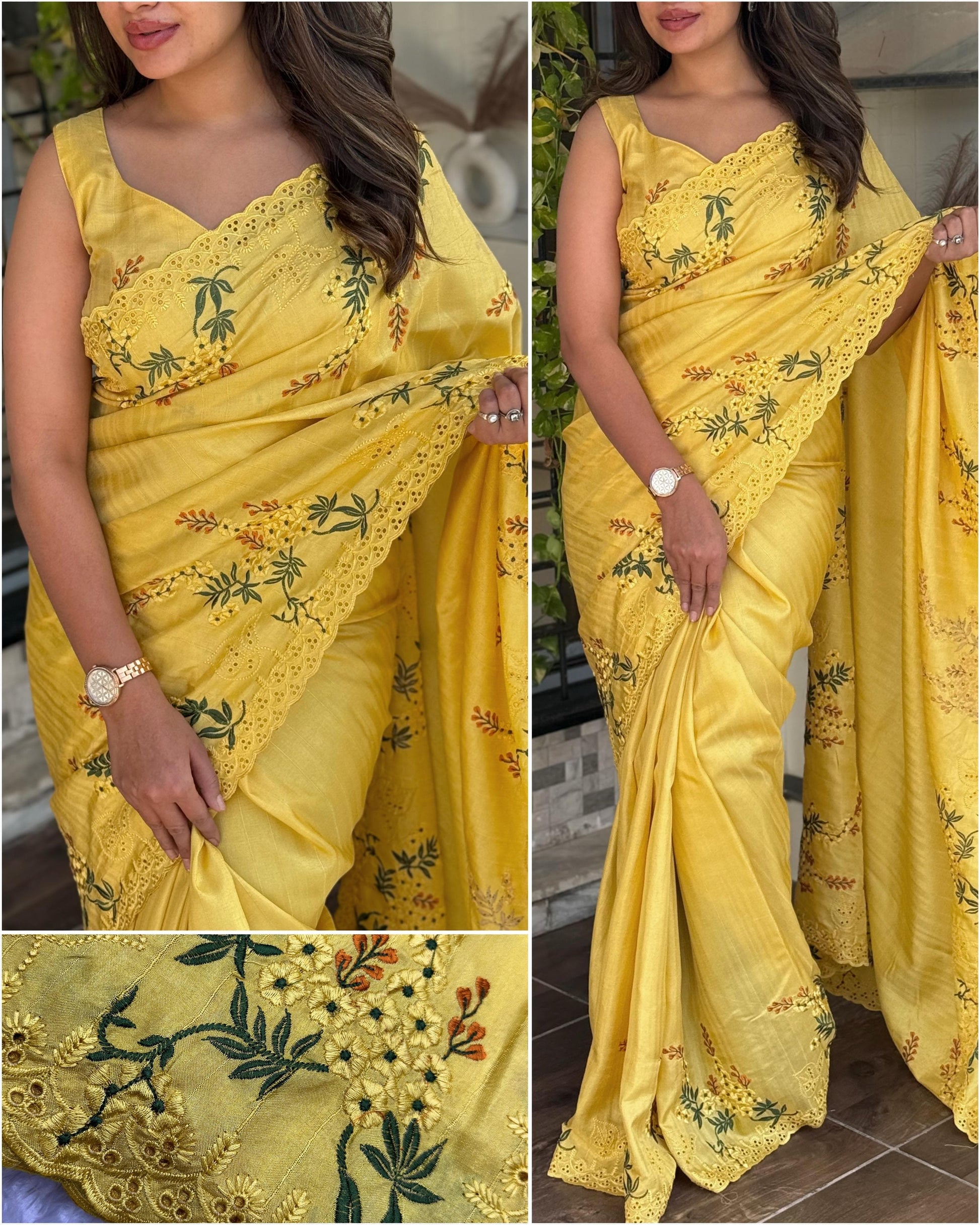 Hooriya fashions - Tusser cotton sarees
