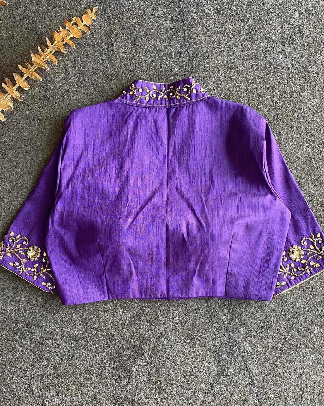 Hooriay fashions - Pure Banglori Silk with heavy handwork blouse