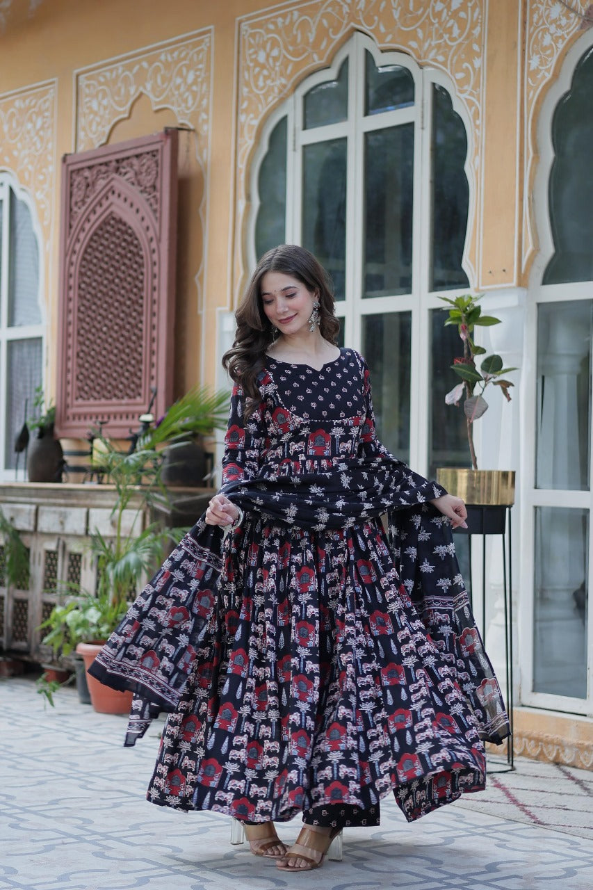 Hooriya fashions - Pure Cotton Kurti 3 pic set