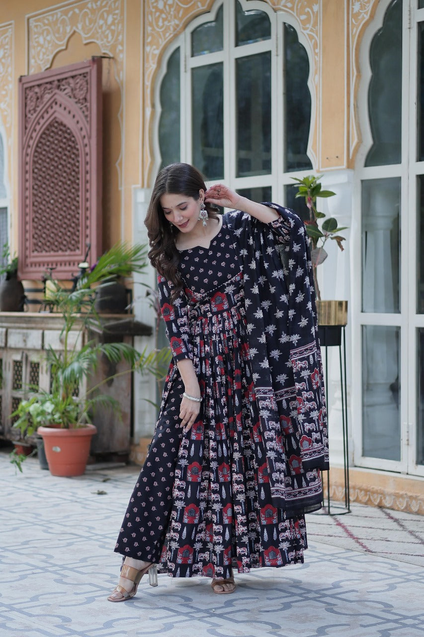Hooriya fashions - Pure Cotton Kurti 3 pic set