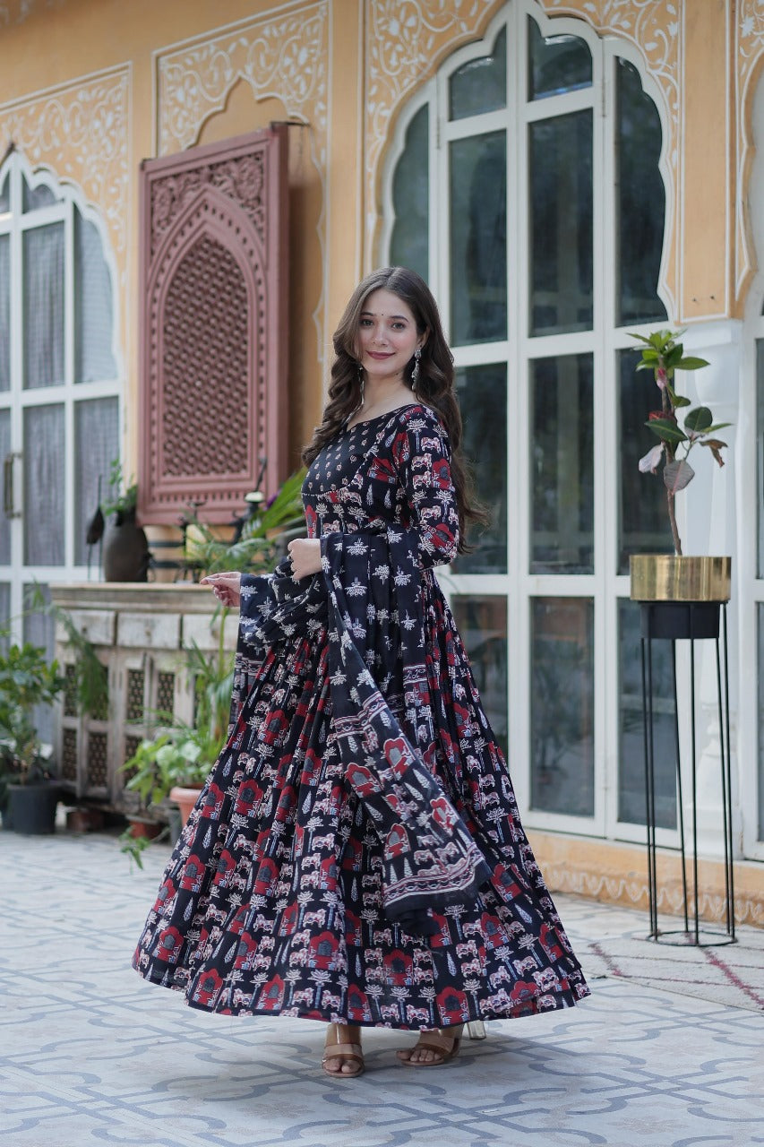 Hooriya fashions - Pure Cotton Kurti 3 pic set