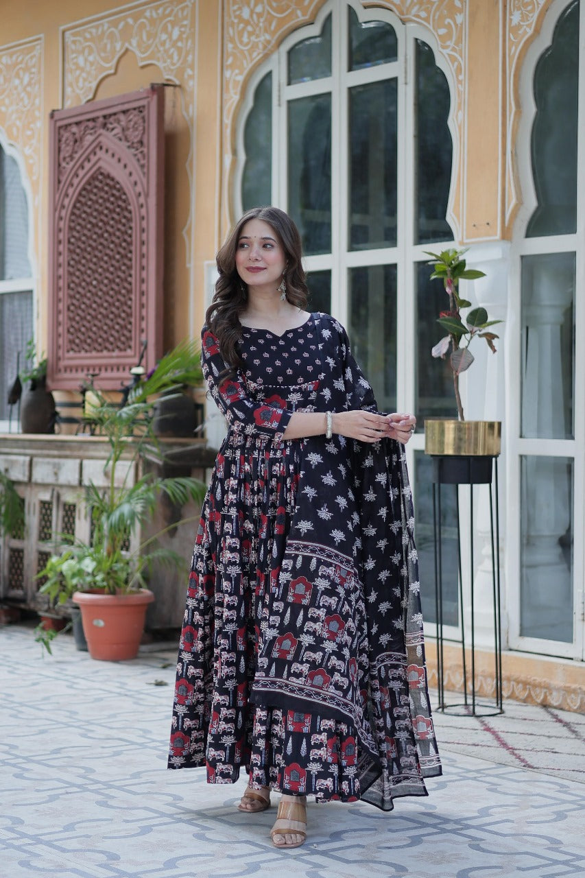 Hooriya fashions - Pure Cotton Kurti 3 pic set