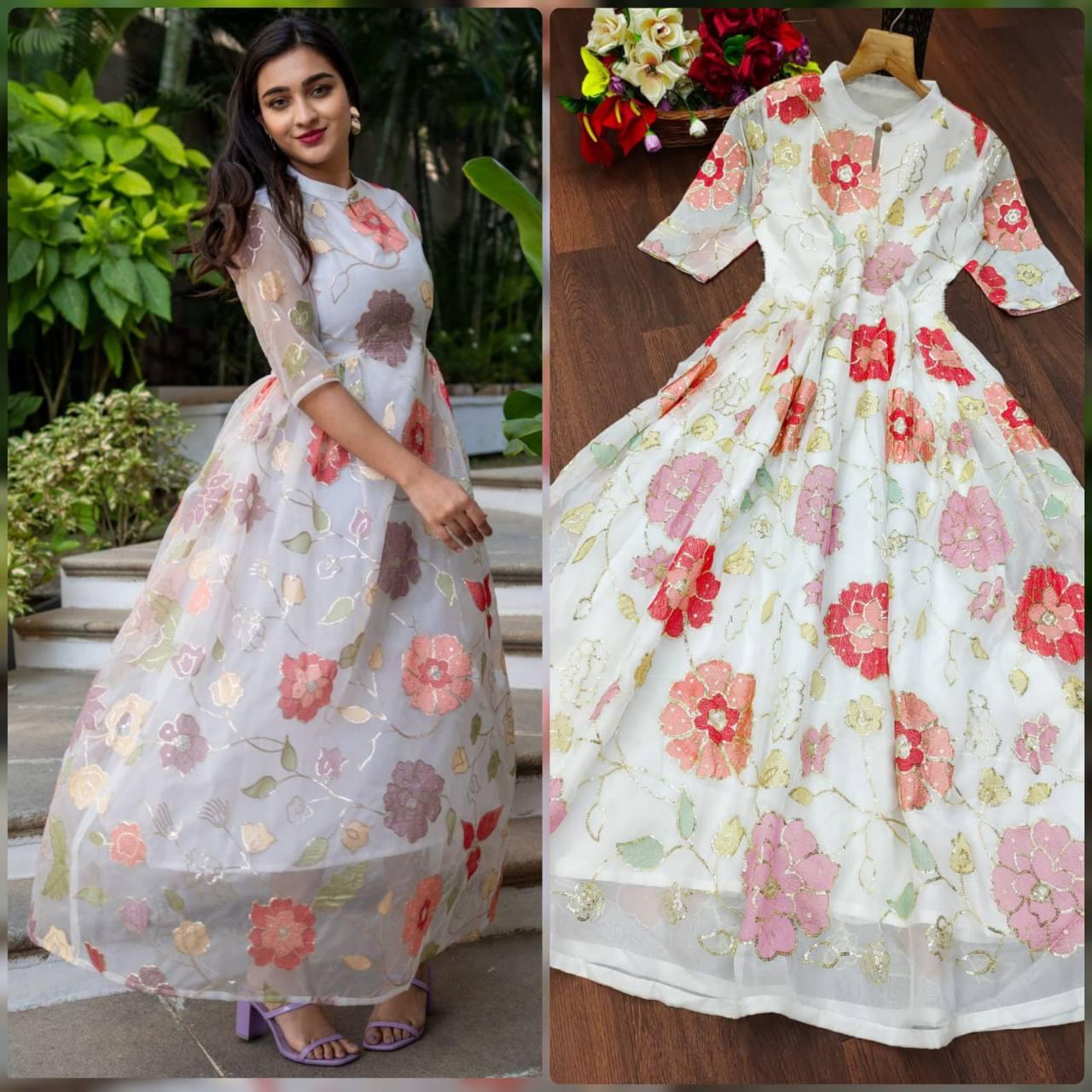 Hooriya fashions - Tebby Silk Gown