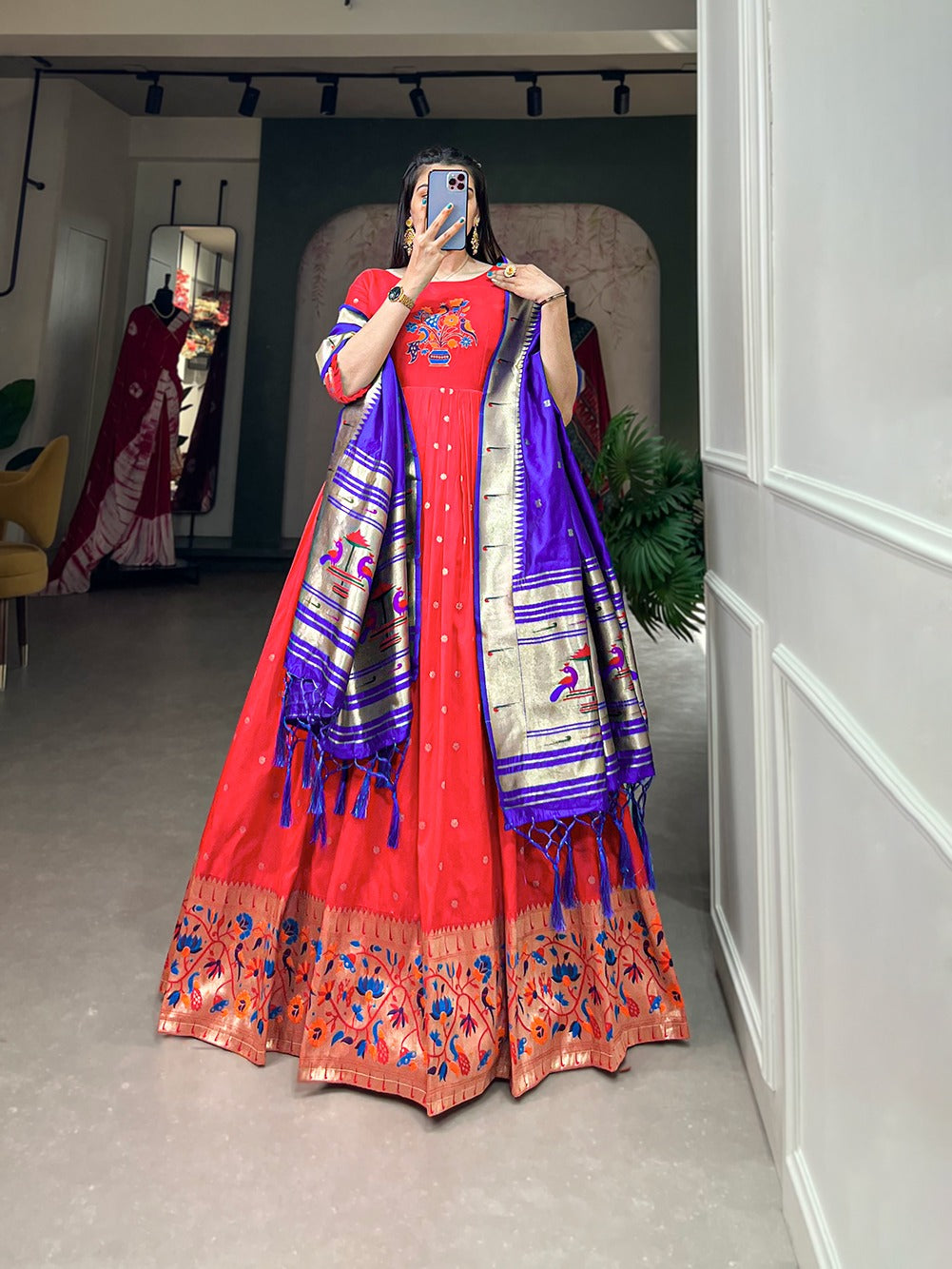 Hooriya fashions - Jacquard silk Gown