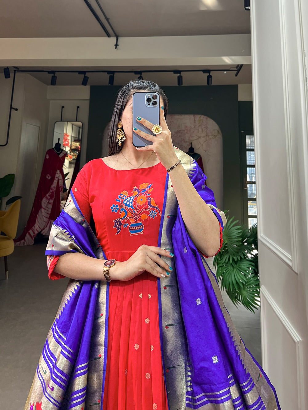 Hooriya fashions - Jacquard silk Gown