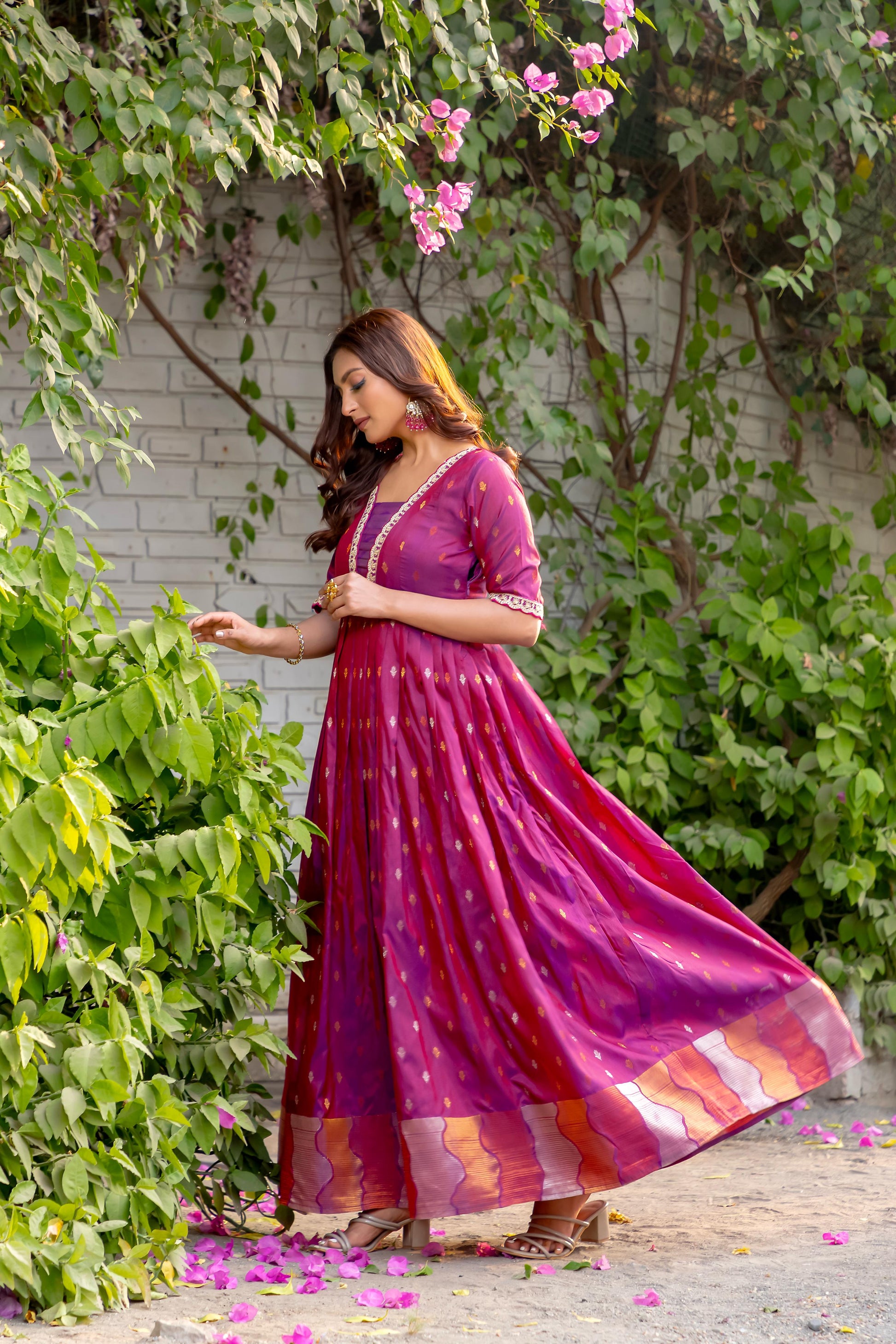Hooriya fashions - Craft Silk gown