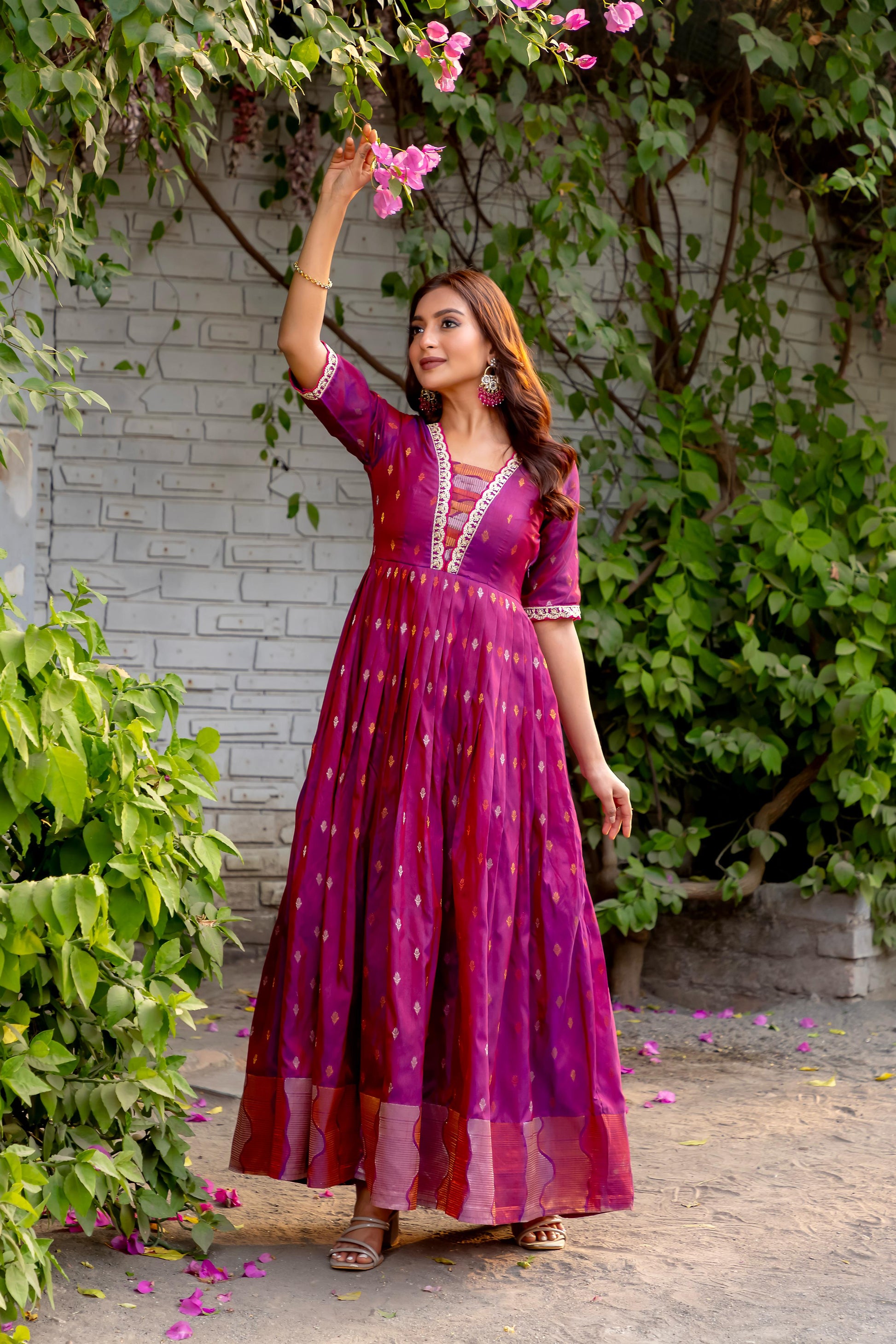 Hooriya fashions - Craft Silk gown