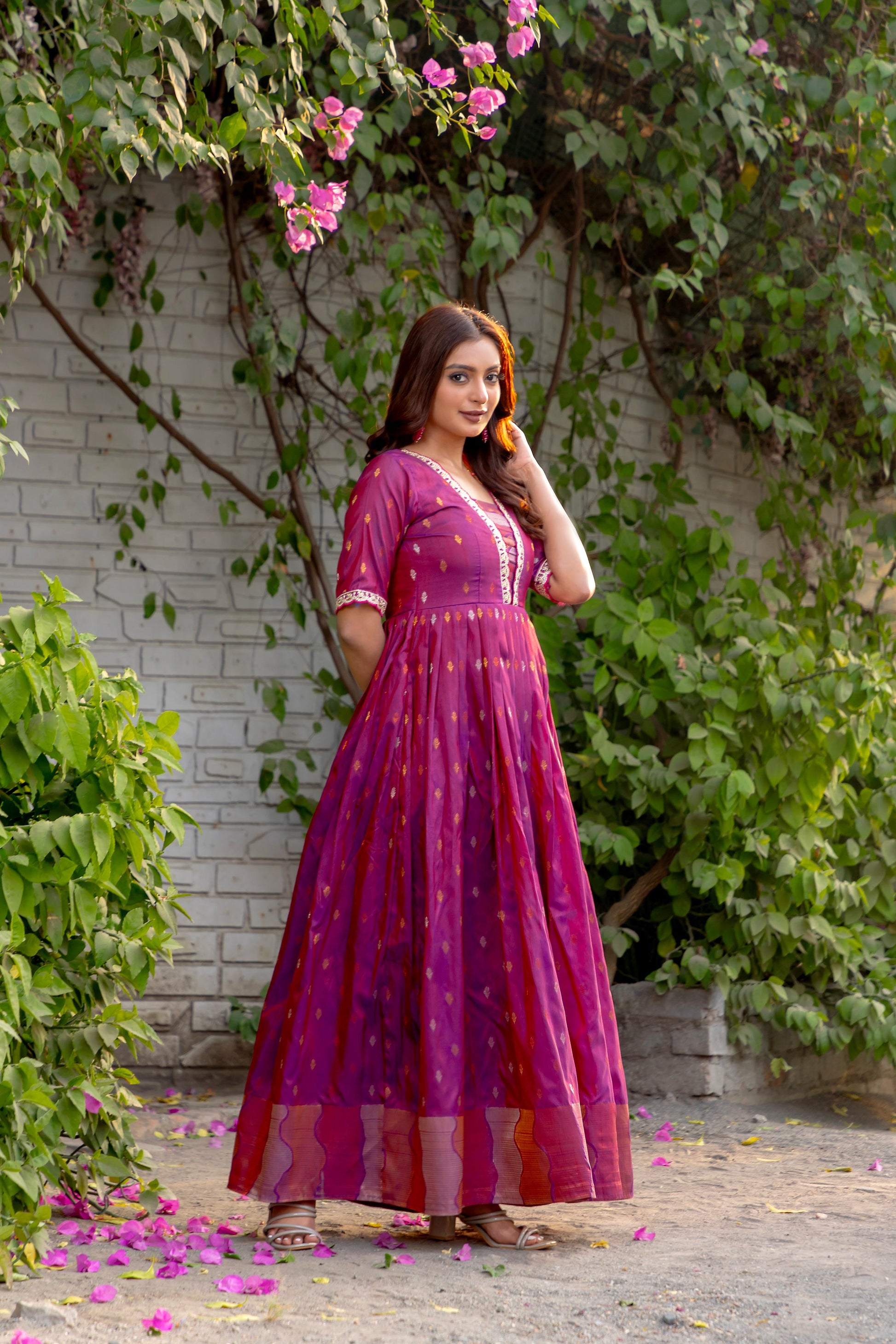 Hooriya fashions - Craft Silk gown