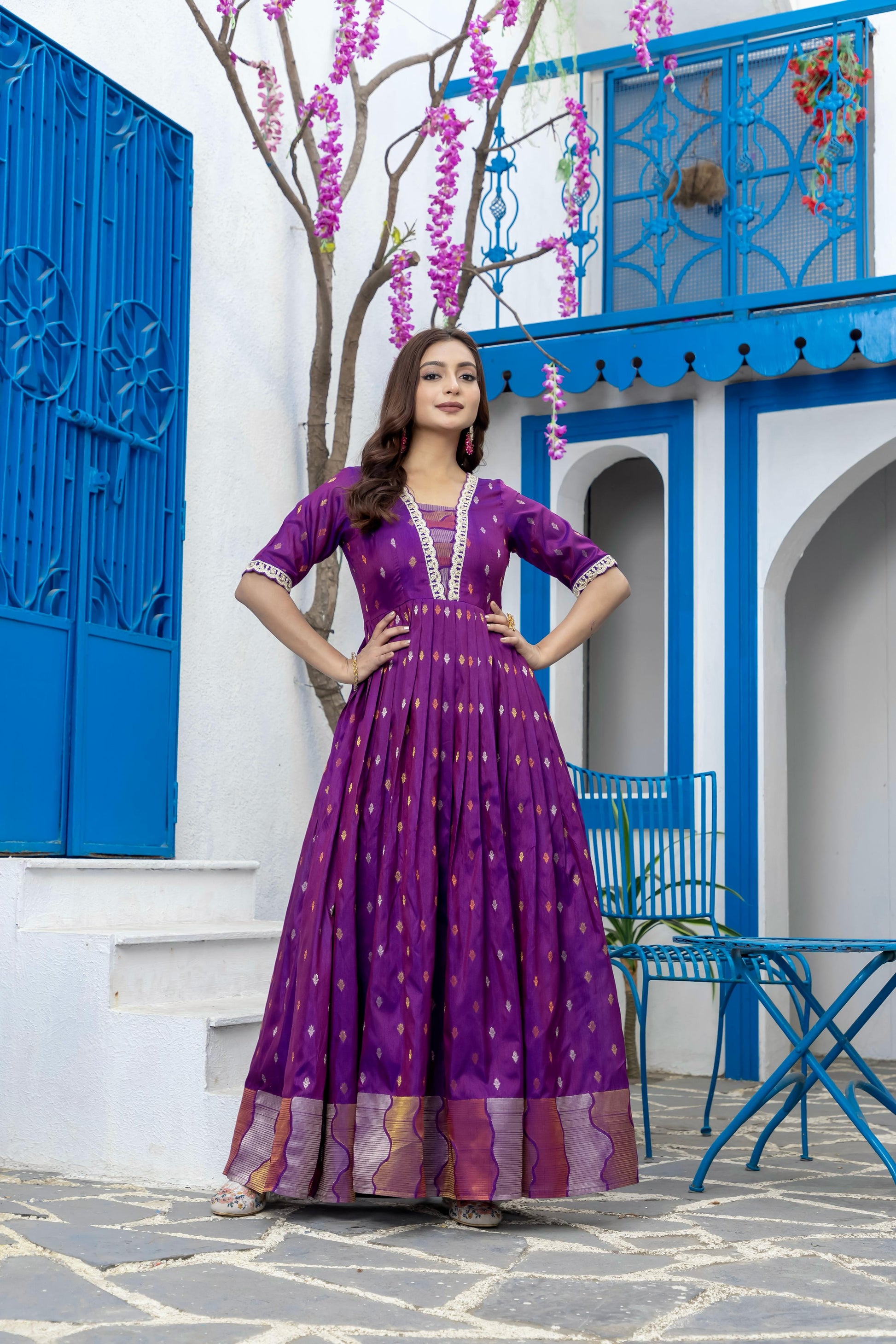 Hooriya fashions - Craft Silk gown