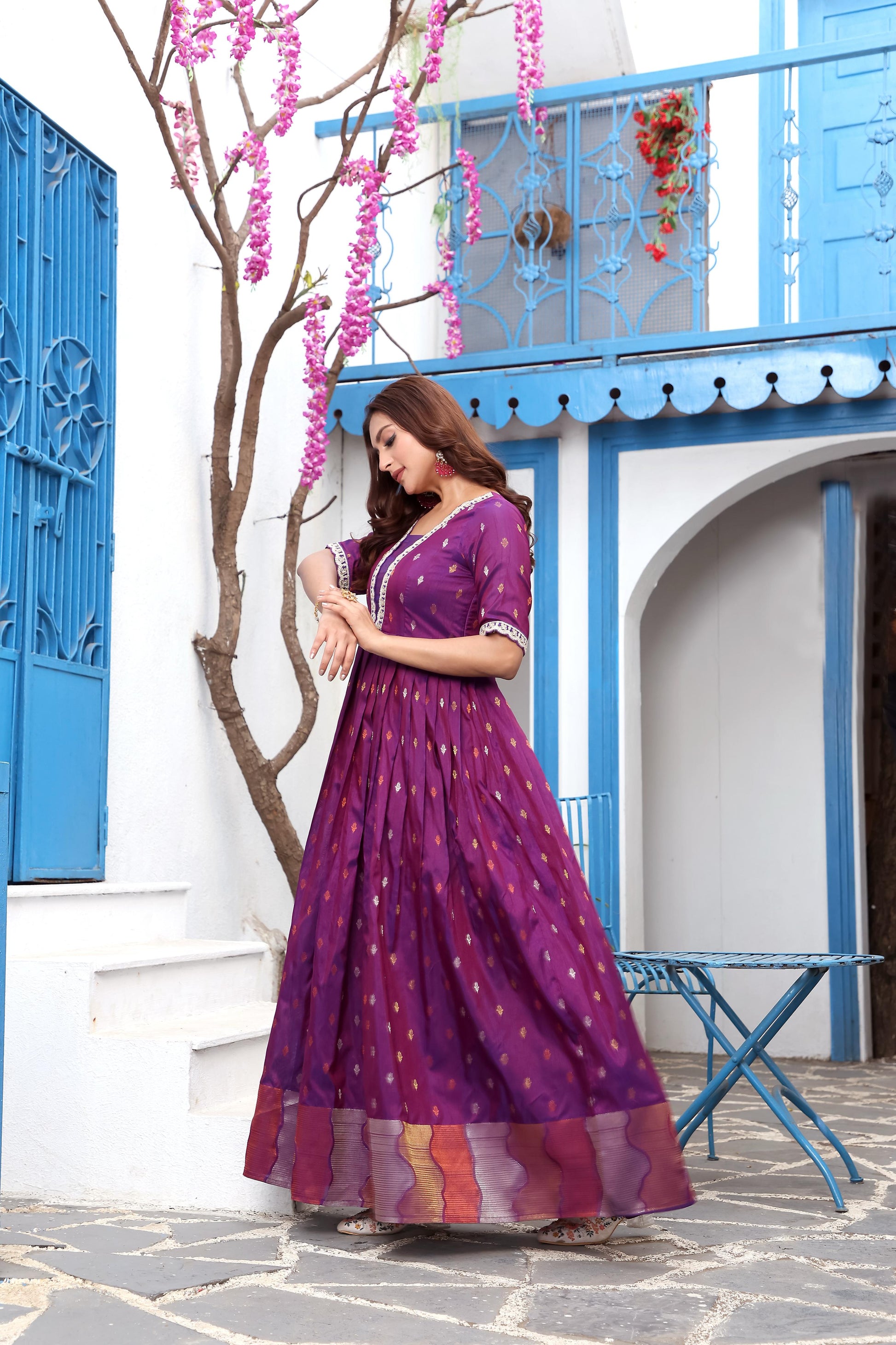 Hooriya fashions - Craft Silk gown