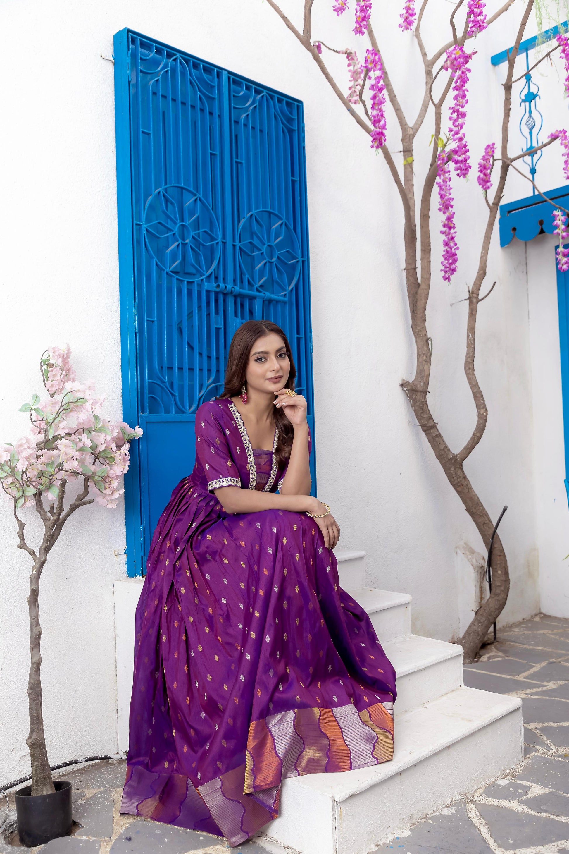 Hooriya fashions - Craft Silk gown