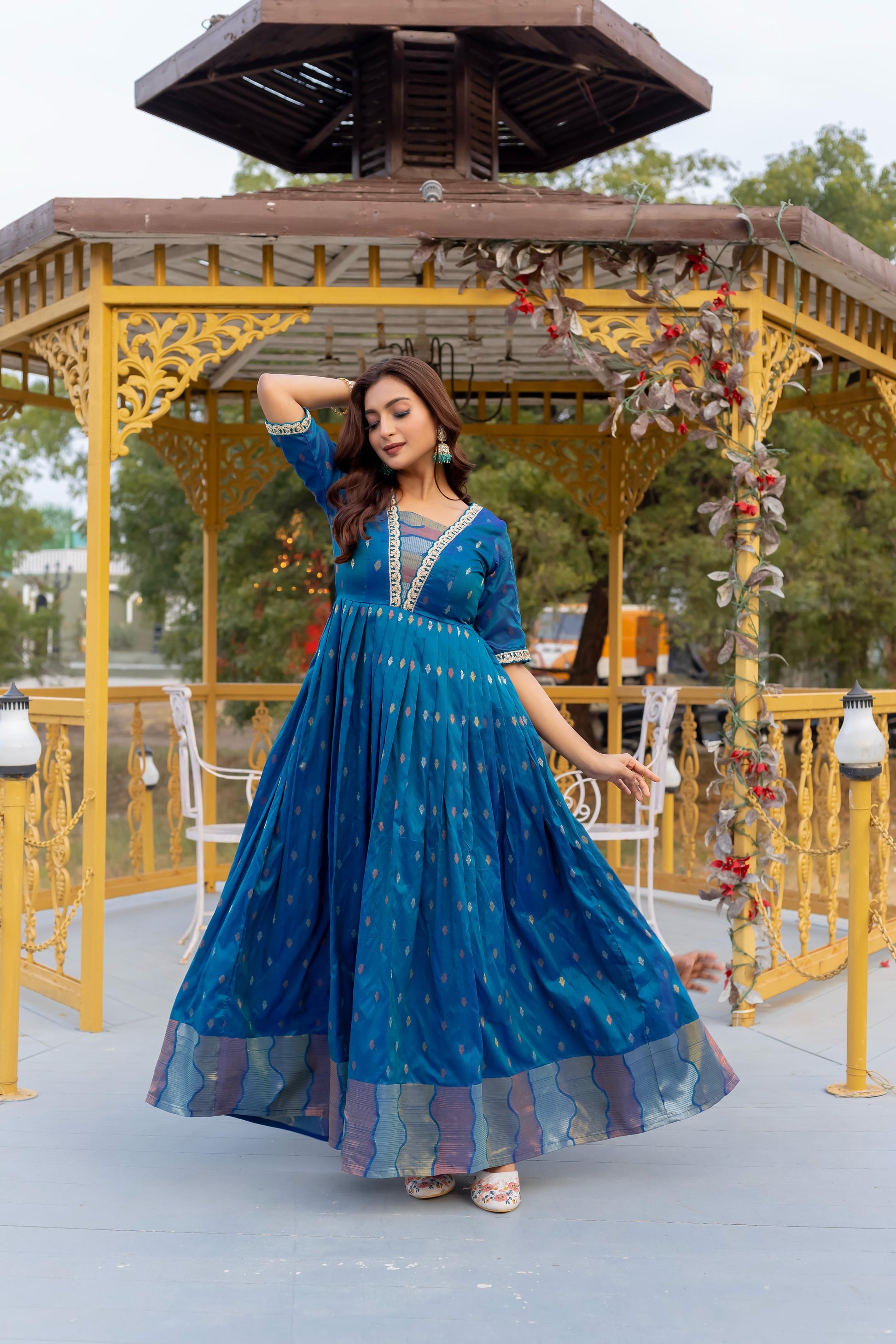 Hooriya fashions - Craft Silk gown