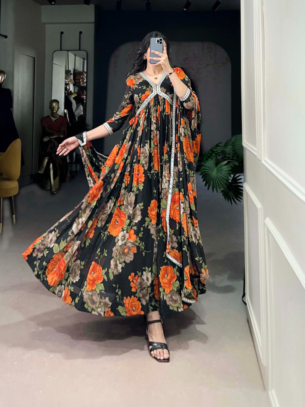 Hooriya fashions - Georgette gown