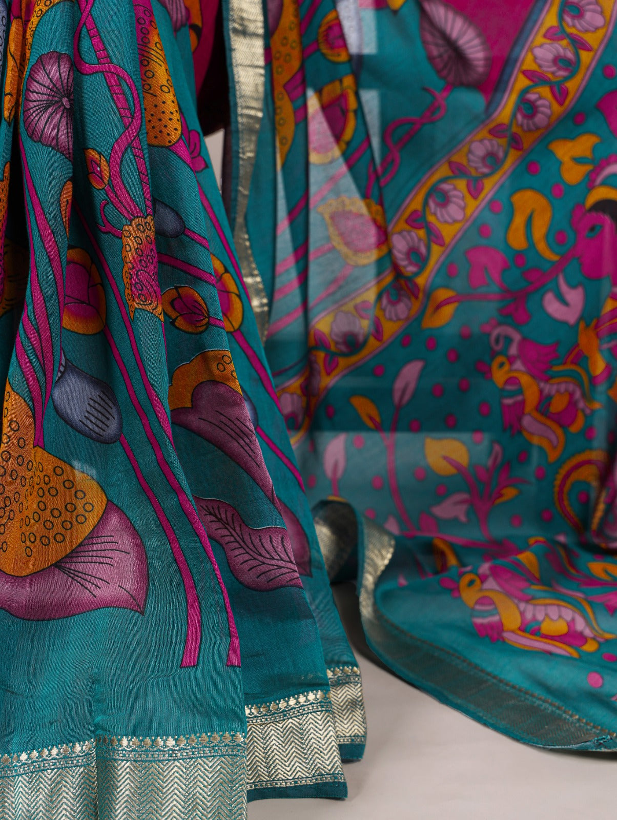 Hooriya Fashions - Polyester Viscose Chanderi Nature’s art in every weave Saree.