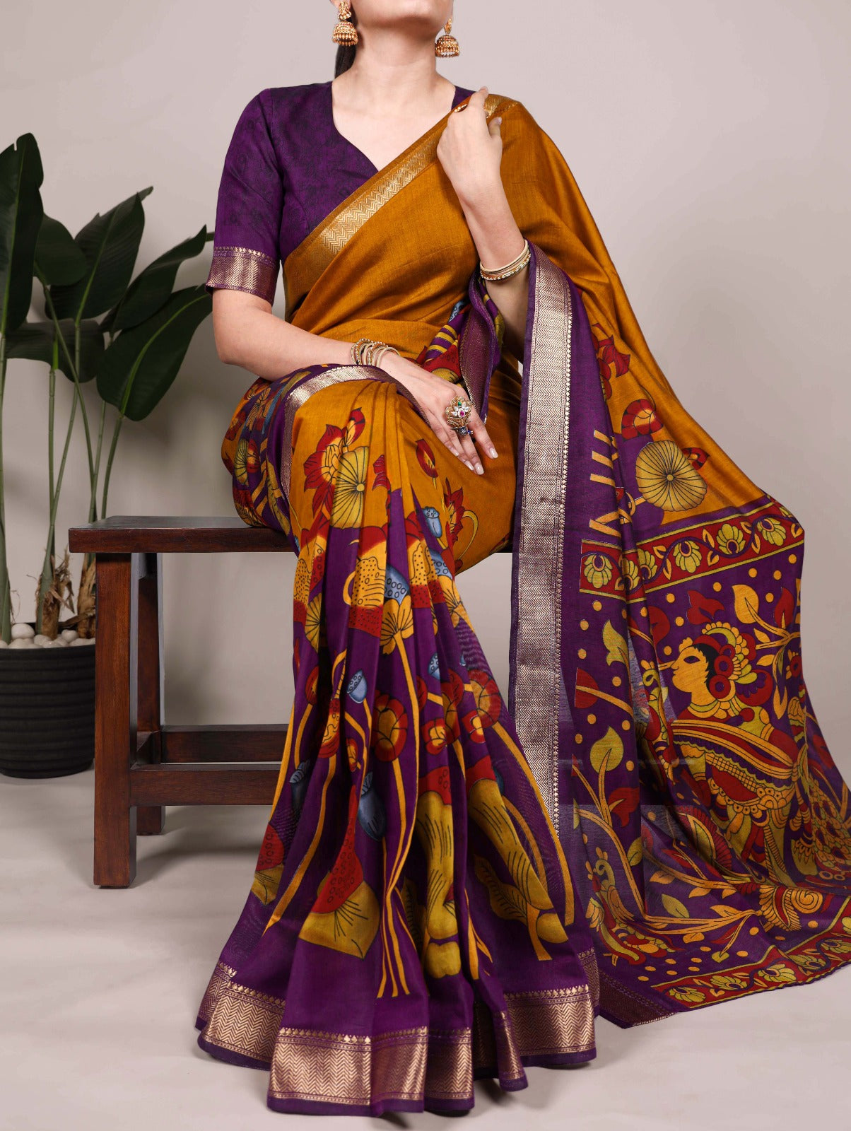Hooriya Fashions - Polyester Viscose Chanderi Nature’s art in every weave Saree.