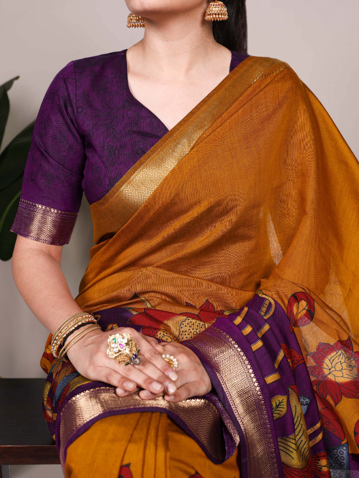 Hooriya Fashions - Polyester Viscose Chanderi Nature’s art in every weave Saree.
