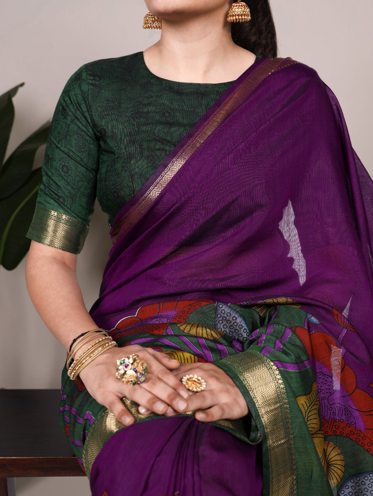 Hooriya Fashions - Polyester Viscose Chanderi Nature’s art in every weave Saree.