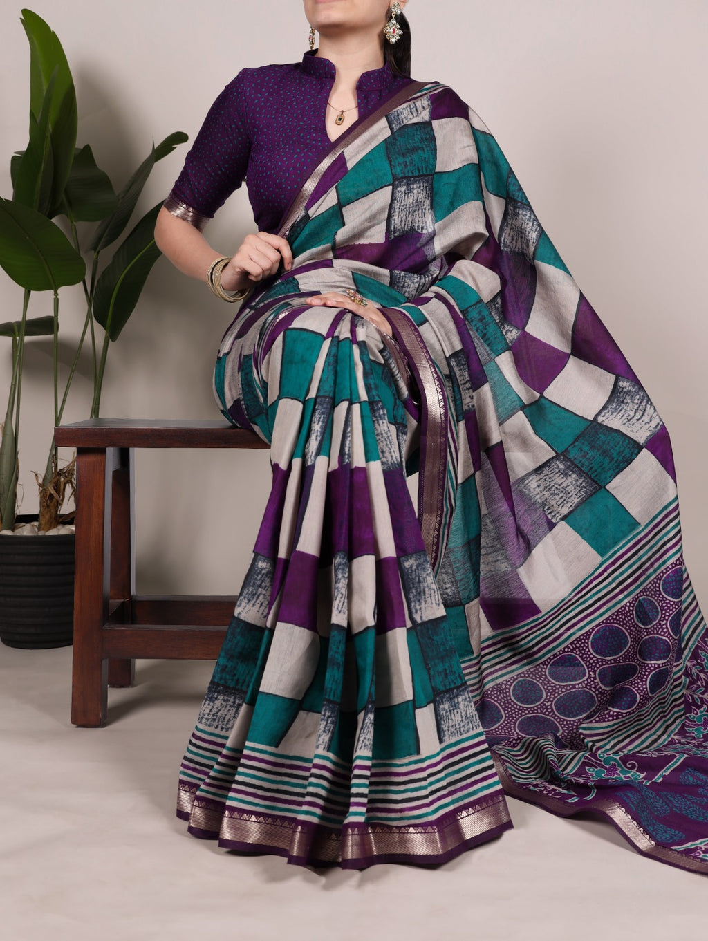 Hooriya fashions - Woven whispers of royalty, wrapped in Chanderi charm Saree.