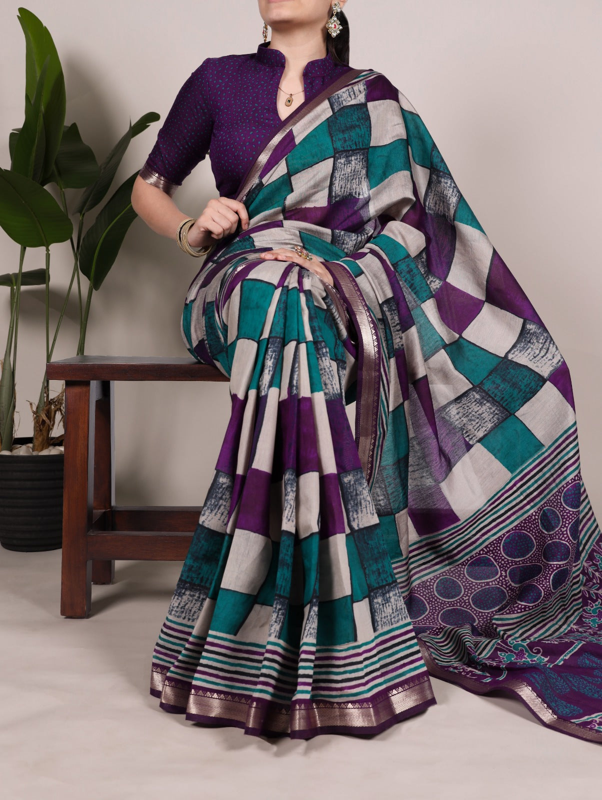 Hooriya fashions - Woven whispers of royalty, wrapped in Chanderi charm Saree.