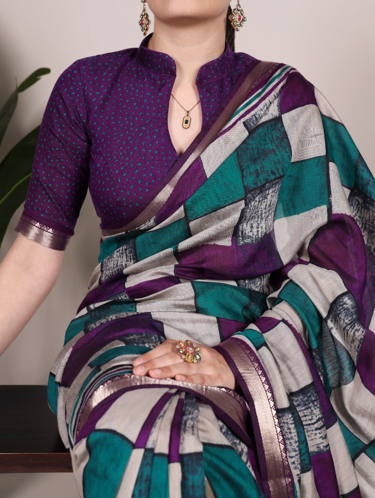 Hooriya fashions - Woven whispers of royalty, wrapped in Chanderi charm Saree.