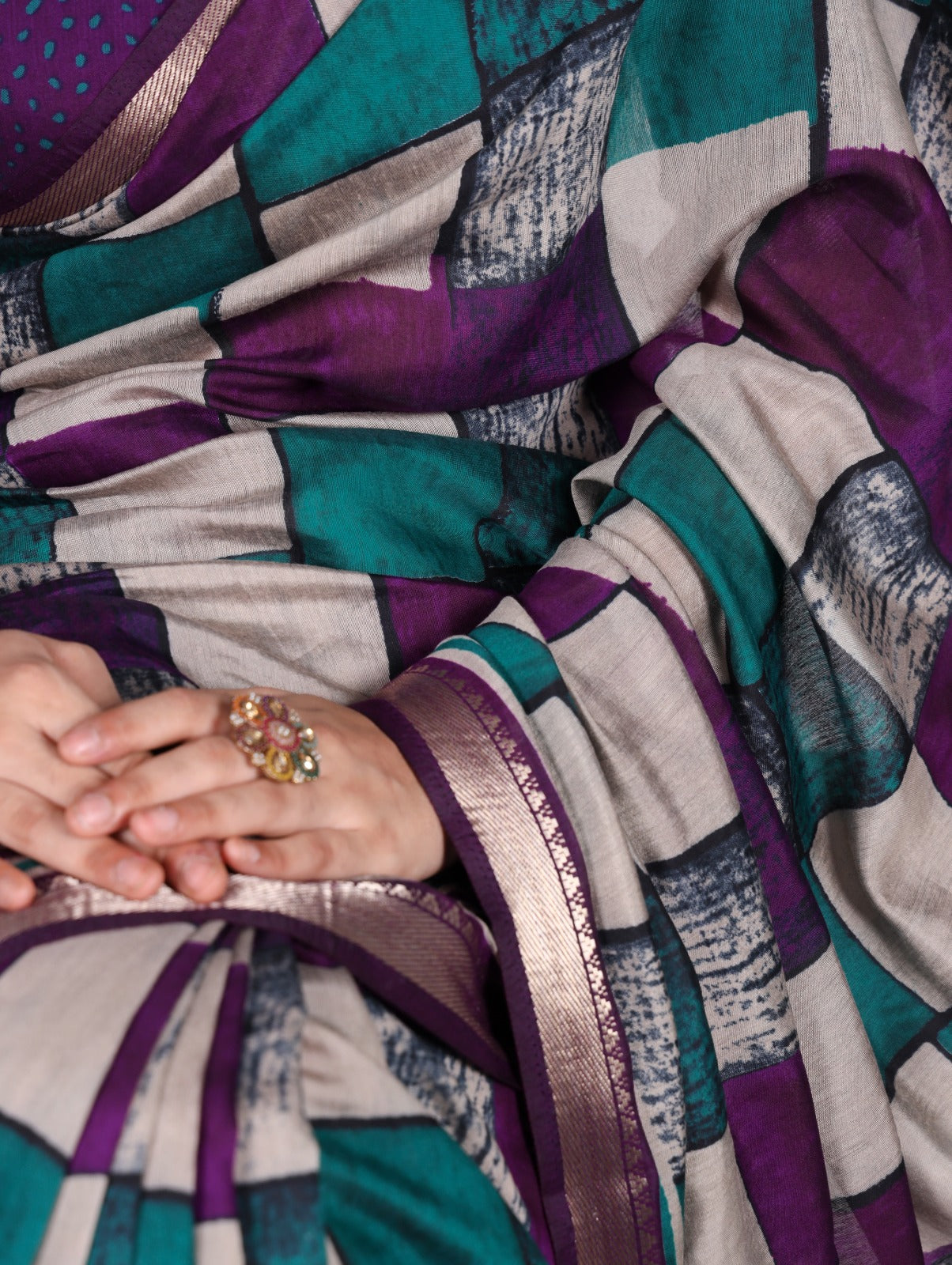 Hooriya fashions - Woven whispers of royalty, wrapped in Chanderi charm Saree.