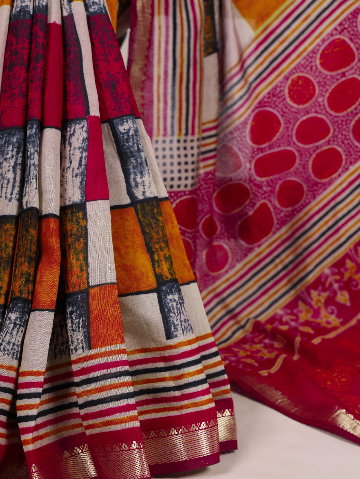 Hooriya fashions - Woven whispers of royalty, wrapped in Chanderi charm Saree.