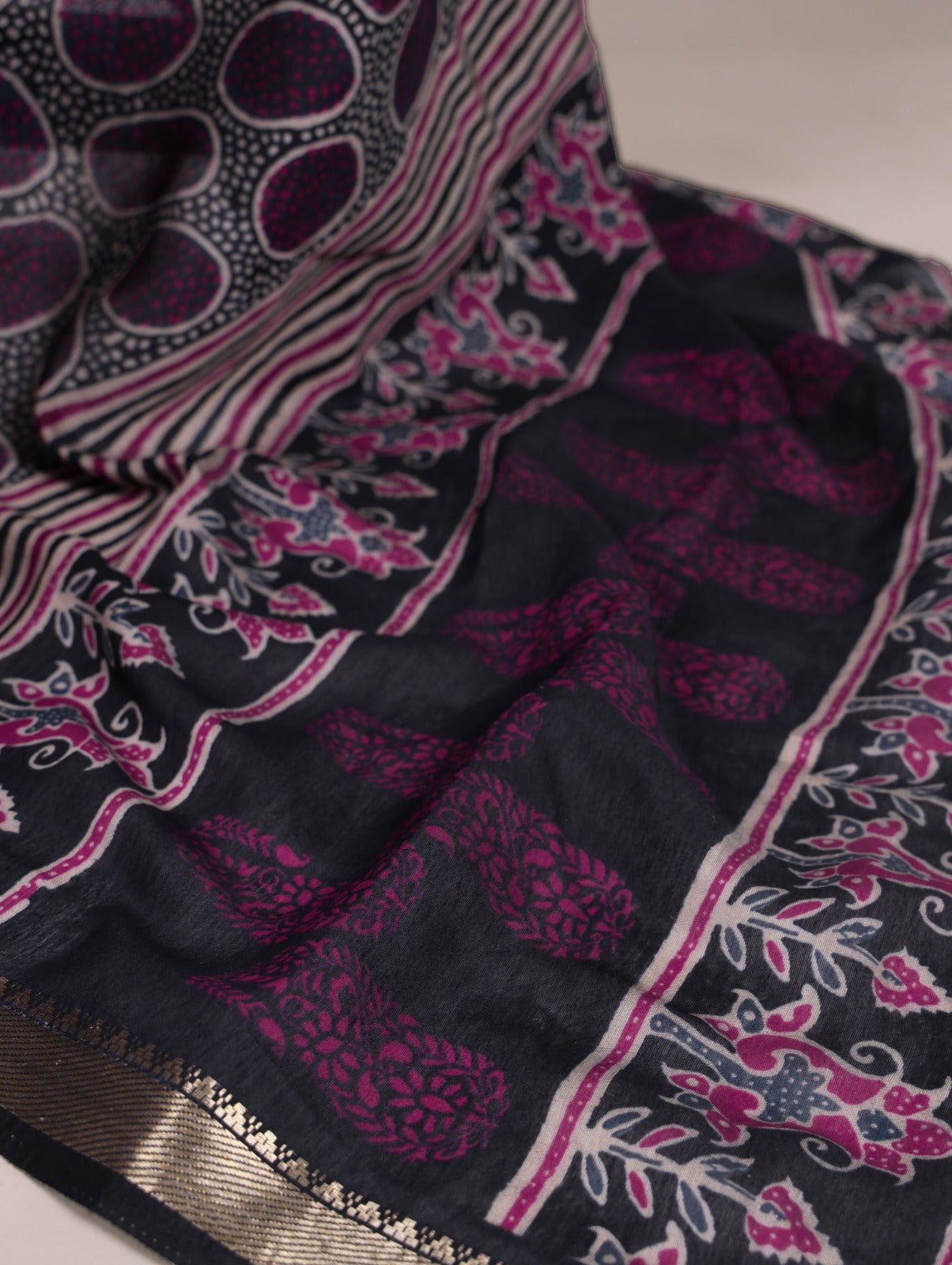 Hooriya fashions - Woven whispers of royalty, wrapped in Chanderi charm Saree.