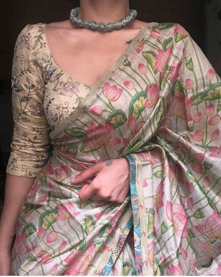 Hooriya fashions - Chanderi Cotton saree