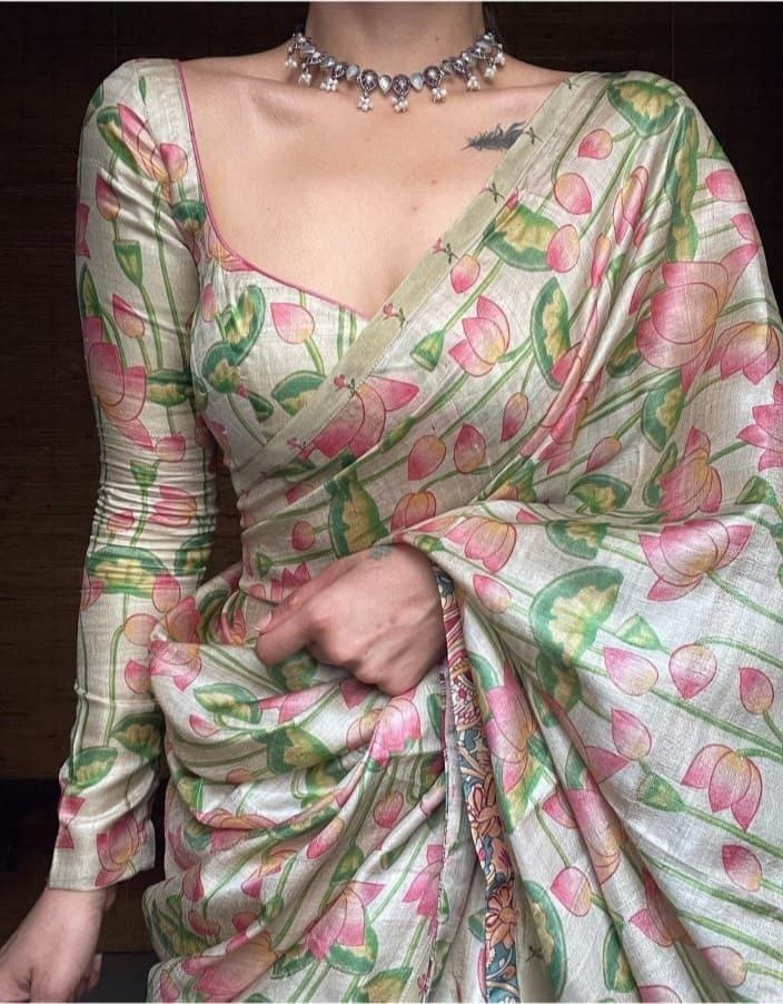 Hooriya fashions - Chanderi Cotton saree