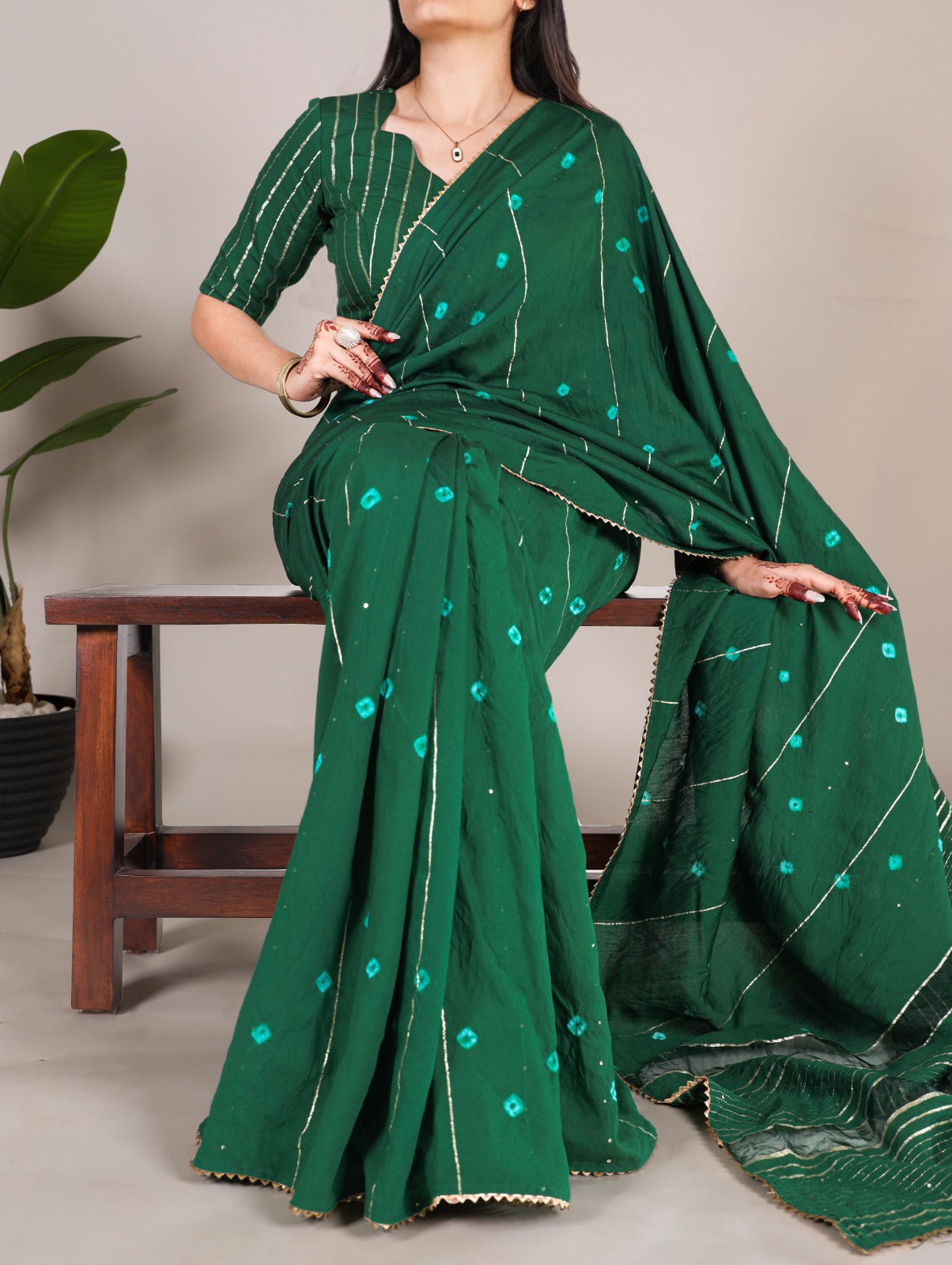 Hooriya Fashions - Viscose chanderi Saree