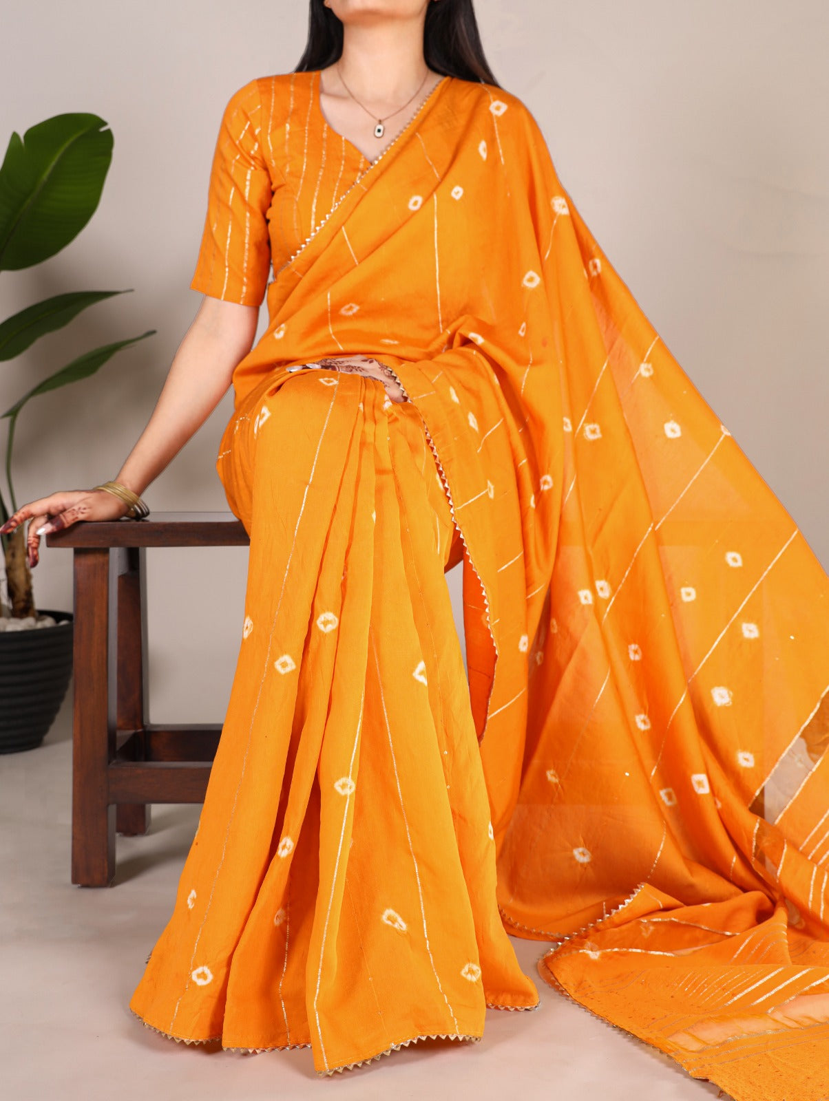 Hooriya Fashions - Viscose chanderi Saree
