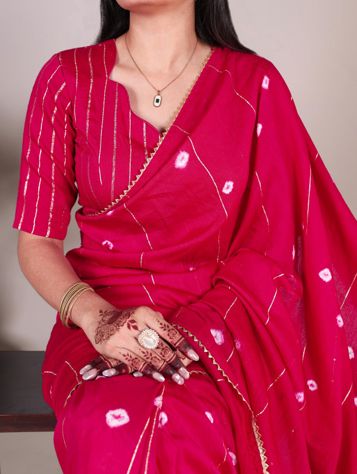 Hooriya Fashions - Viscose chanderi Saree