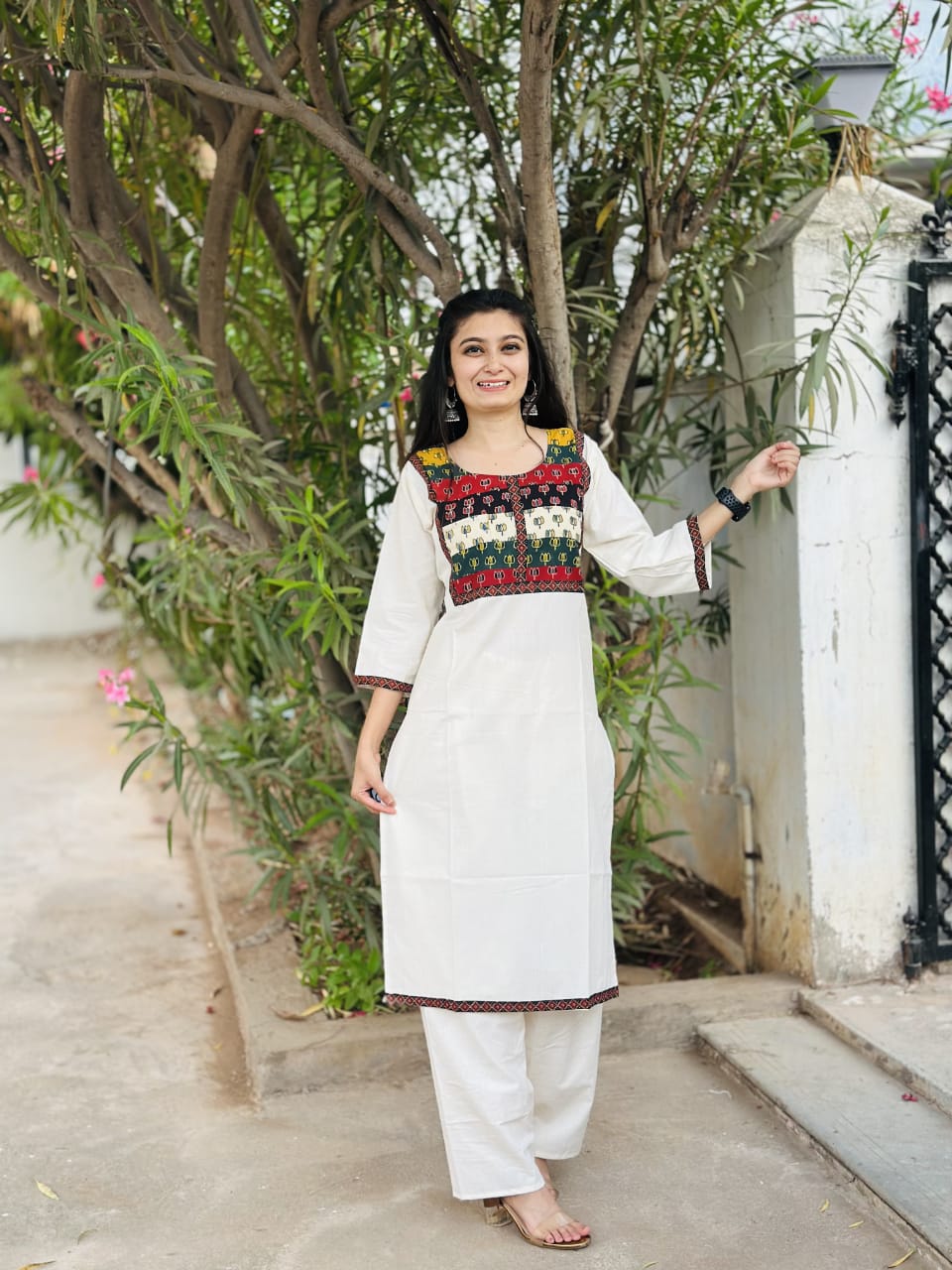 Hooriya fashions - Cotton cord set kurti pant.